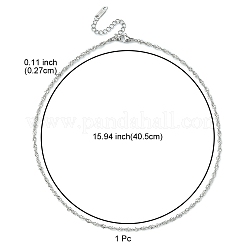 304 Stainless Steel Singapore Chain Necklace for Men Women&nbsp;NJEW-YW0001-11