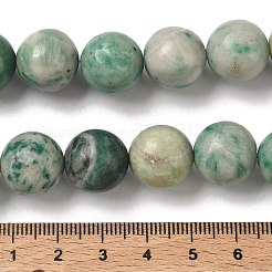 Natural Green Spot Jasper Beads Strands&nbsp;G-F818-A05-14mm