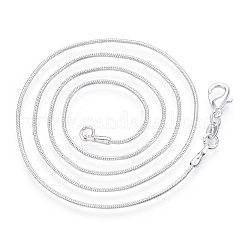 Brass Round Snake Chain Necklace with Lobster Claw Clasps&nbsp;MAK-ZX002-02B-S