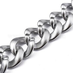 Handmade Spray Painted CCB Plastic Curb Chains&nbsp;AJEW-JB00737