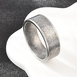 男性用304ステンレススチール製指輪  アンティークシルバー  8mm  内径：20mm&nbsp;SA-CBA0CD2-02AS