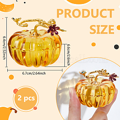 Handmade Lampwork Pumpkin Display Decorations&nbsp;DJEW-WH0043-102