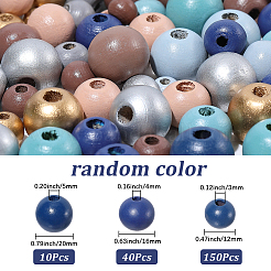 Baking Paint Wood Beads&nbsp;WOOD-SP0001-77A