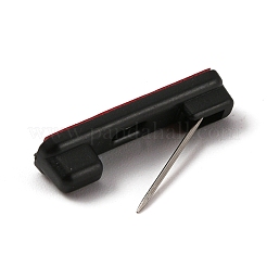 プラスチックブローチの発見  バックバーピン  ブラック  22x5x4mm  ピン：0.9mm&nbsp;FIND-WH0048-41A