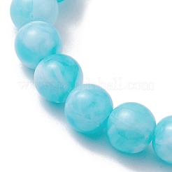 4Pcs 4 Colors Acrylic Imitation Jade Round Beaded Stretch Bracelets Set&nbsp;BJEW-JB10150