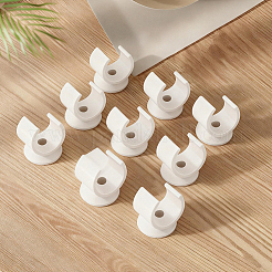 PVC プラスチック U フック ホルダー  タロンクランプパイプサポート  ホワイト  36x37x32mm  穴：6mm&nbsp;FIND-GF0009-70B