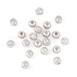 スターリングシルバーの波型ラウンドスペーサービーズ 925 個  銀  5x4.5mm  穴：1.8mm  20pc&nbsp;STER-TA0001-33A
