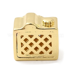 Rack Plating Brass Cubic Zirconia European Beads&nbsp;KK-Q784-41G