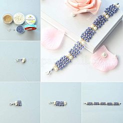 パール調ガラスパールラウンドビーズ  染め  コーンフラワーブルー  6mm  穴：0.7~1.1mm  約400個/箱&nbsp;HY-PH0001-6mm-015