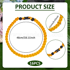 16Pcs Polyester Cord Braided Bead Bracelets for Men Women&nbsp;BJEW-UN0001-87B