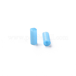 不透明色ガラスラッパビーズ  丸い穴  ディープスカイブルー  3~8x2mm  穴：0.7mm  約450g /ポンド&nbsp;SEED-N005-001-B05
