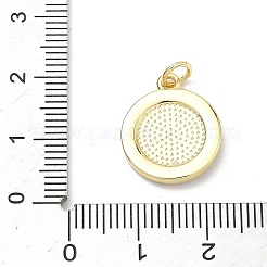 Brass Micro Pave Cubic Zirconia Pendants&nbsp;KK-P345-59A-G