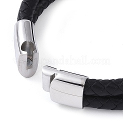 Mixed Stone Round Bead Leather Cord Multi-strand Bracelets&nbsp;BJEW-A009-10P