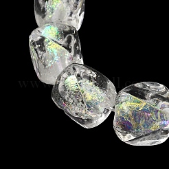 Handmade Foil Lampwork Beads Strands&nbsp;FOIL-C002-01C
