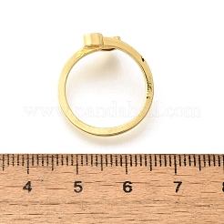 女性用真鍮カフリング  文字L  文字g  内径：15.6mm&nbsp;RJEW-U044-G