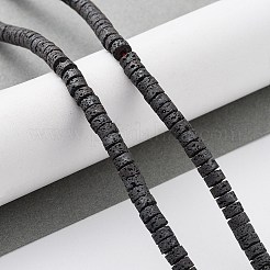天然溶岩岩ビーズ連売り  艶消し  ディスク  ヒシビーズ  4~4.5x2mm  穴：1mm  約162個/連  15.94''（40.5センチメートル）&nbsp;G-H303-C12