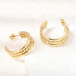 201 Stainless Steel Stud Earrings&nbsp;SA-CBA4A0D-11G