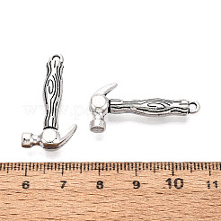 合金のチベット風チャーム  ハンマーチャーム  アンティークシルバー  31x15x5mm  穴：1.8mm&nbsp;TIBEP-T054-10AS