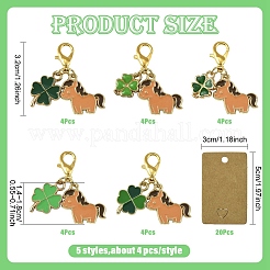 40Pcs Alloy Enamel Pendant Decorations&nbsp;HJEW-YW00422