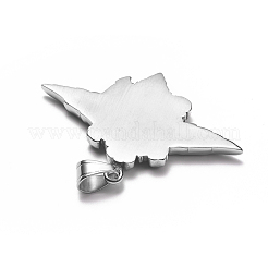 304ステンレスペンダント  ワシ  アンティークシルバー  41x61x5.5mm  穴：10x7mm&nbsp;STAS-G219-02AS