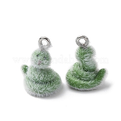 Animal Flocking Resin Pendants&nbsp;RESI-A049-03D