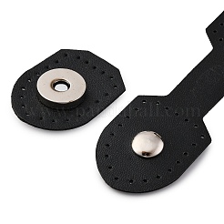 DIYクロスボディバッグセット  puレザーバッグ素材を含む  ブラック  145x185x65mm&nbsp;PW-WGF011A-08