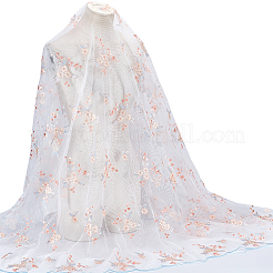 Flower Pattern Polyester Lace Fabic&nbsp;DIY-WH0061-021C