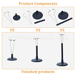 12 Sets 3 Styles Plastic with Iron Doll Support for Models&nbsp;ODIS-FH0001-18