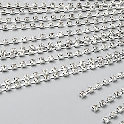 Long Tassel Iron Rhinestone Headpiece Cap for Women and Girls&nbsp;AJEW-WH0515-75S