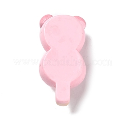 不透明樹脂かわいいブタ模造食品デコデンカボション  桃パフ  31x14.5x12mm&nbsp;CRES-M016-01I