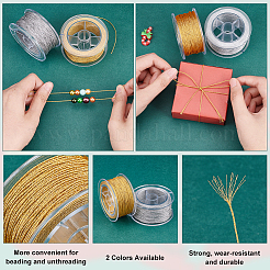 2色のナイロン糸2本  プラスチックボビン付き  Diy のジュエリー ビーズのブレスレットを作るため  ミックスカラー  1mm  1pc /カラー&nbsp;OCOR-PH0002-08B