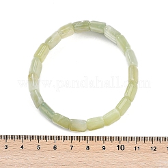 Natural New Jade Beaded Stretch Bracelets for Women Men&nbsp;BJEW-M049-08A