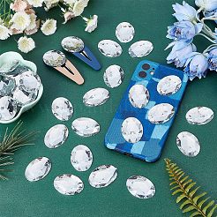Acrylic Rhinestone Flat Back Cabochons&nbsp;GACR-FG0001-05