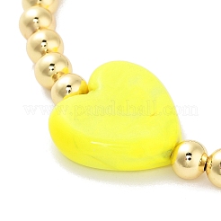 Handmade Lampwork Heart Bracelets&nbsp;BJEW-Q338-01B