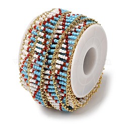 Handmade Glass Seed Beaded Chains&nbsp;CHC-K017-02G