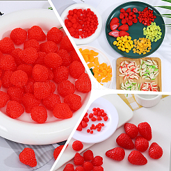 60Pcs PVC Strawberry Display Decorations&nbsp;DJEW-SC0001-32