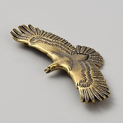 チベット風真鍮バッグ装飾バックル  ワシ  アンティークブロンズ  3.2x7.2x0.6cm  穴：3x2mm&nbsp;KK-WH0056-66