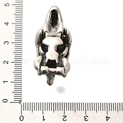 304ステンレススチール製マグネット留め具  ドラゴン  アンティークシルバー  40.5x18x17mm&nbsp;STAS-R140-18AS