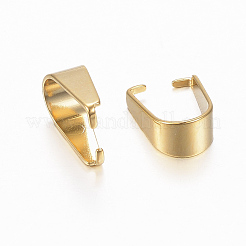 201ステンレススチールスナップオンベイル  ペンダントベイル  ゴールドカラー  10x8x5mm&nbsp;X-STAS-H558-15G