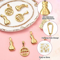 8Pcs 2 Styles 304 Stainless Steel Pendants&nbsp;STAS-CJ0002-70