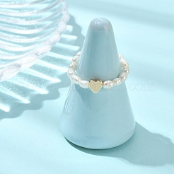 2Pcs 2 Styles Natural Cultured Freshwater Pearl Beaded Finger Rings&nbsp;RJEW-JR01050