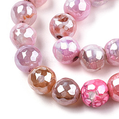 Electroplate Natural Agate Beads Strands&nbsp;G-T131-54K