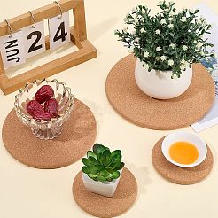 4Pcs 3 Styles Cork Coasters&nbsp;AJEW-CP0009-62