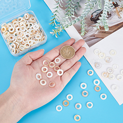 200pcs Natural Freshwater Shell Linking Rings&nbsp;SHEL-PH0001-22