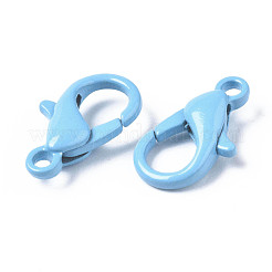 Spray Painted Eco-Friendly Alloy Lobster Claw Clasps&nbsp;PALLOY-T080-06E-05-NR