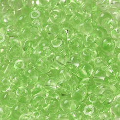 透明なアクリルビーズ  トップ掘削  丸い鈴丸ビーズ  芝生の緑  5.5x5x4mm  穴：1.2mm  約8333個/セット&nbsp;MACR-K359-02K