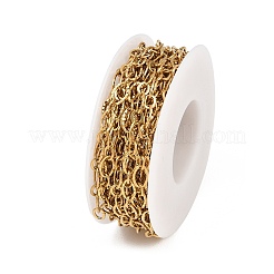 304 Stainless Steel Textured Oval Link Chains&nbsp;CHS-P028-11G