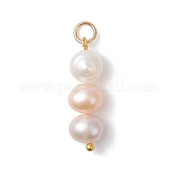 Natural Cultured Freshwater Pearl Two Sides Polished Pendants&nbsp;PALLOY-JF04968