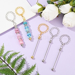 28Pcs 2 Colors Alloy & Iron Bar Beadable Pendant Decoration&nbsp;HJEW-YW00084