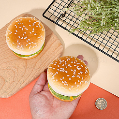 2Pcs PU Leather Food Hamburger Model Display Decoration&nbsp;AJEW-SC0004-15A
